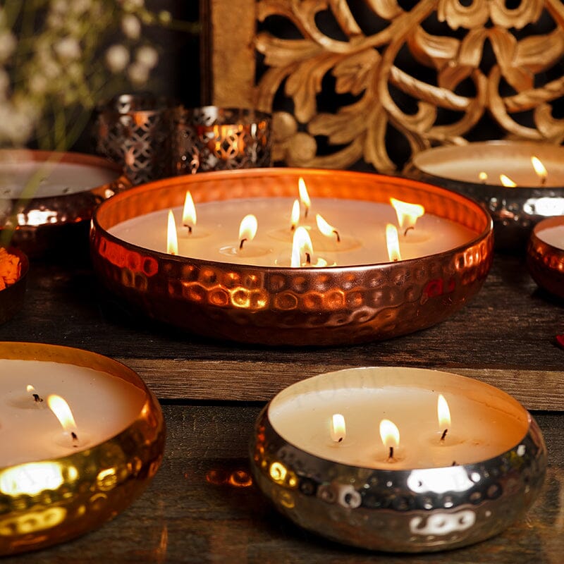 12" Brass Luxury Scented Candle Urli