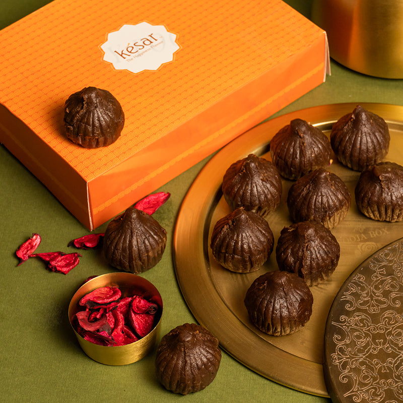 Kaju-Chocolate Modak 12PC Sweet Box for Ganesh Chaturthi