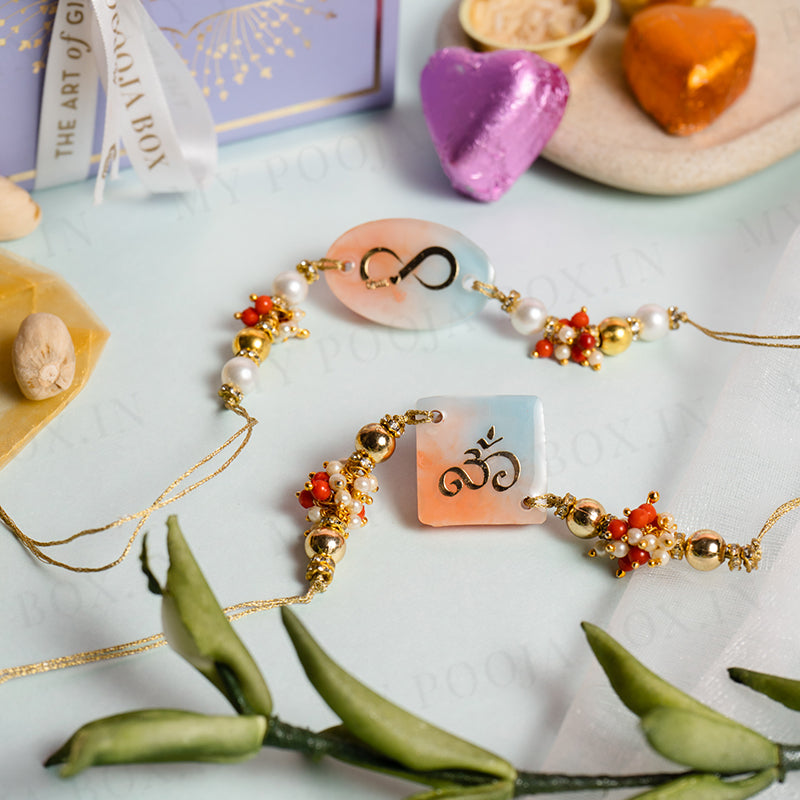 Om Infinity Resin Rakhi
