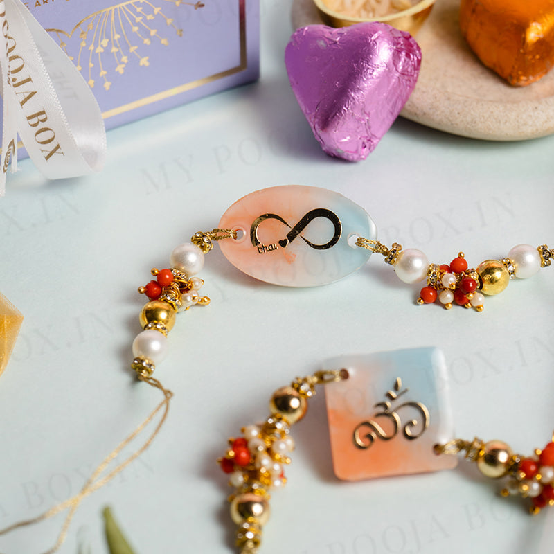 Om Infinity Resin Rakhi