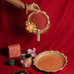 Peach Rosella Gota Karwa Chauth Thali