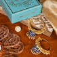 Imposing Meenakari Blue Jhumka