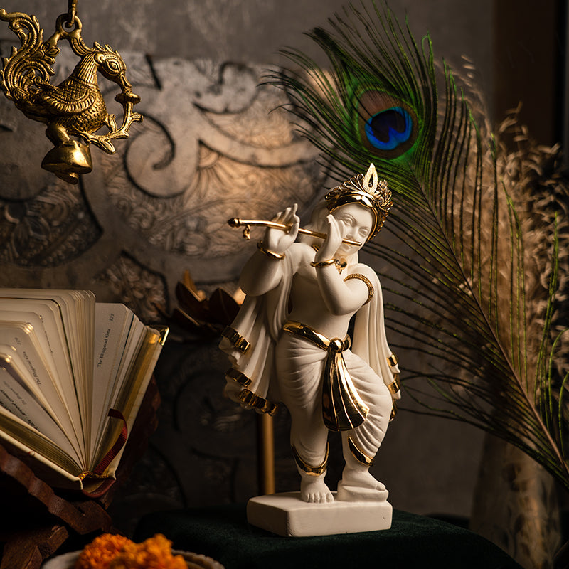 Gracious Lord Krishna Marble Idol