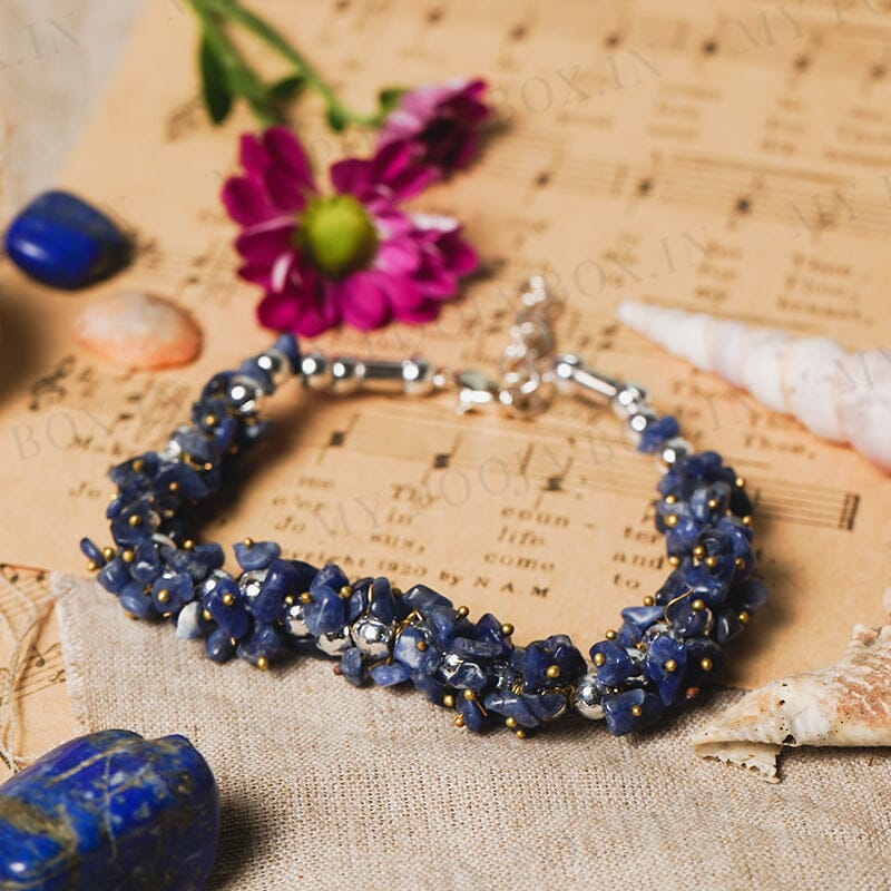 Lapis Lazuli Natural Stone Bracelet | Creativity & Confidence