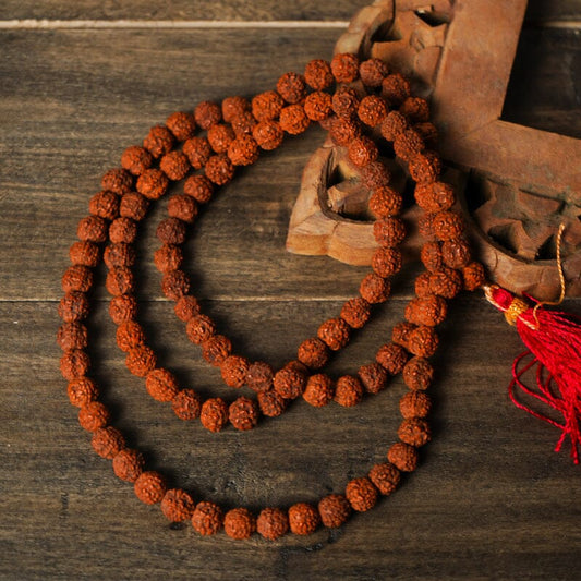 Natural 5 Mukhi Rudraksha Mala