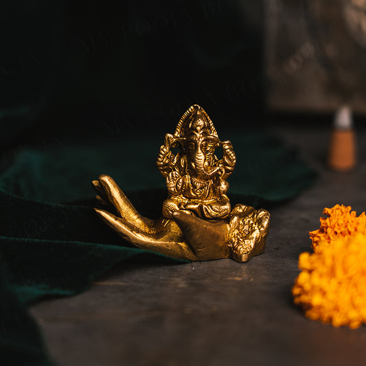 Petite Brass Ganesha Showpiece