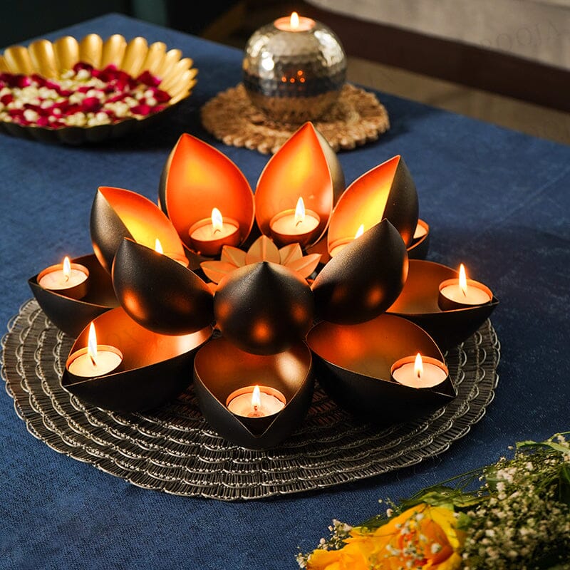 Handcrafted Polished Lotus Diya
