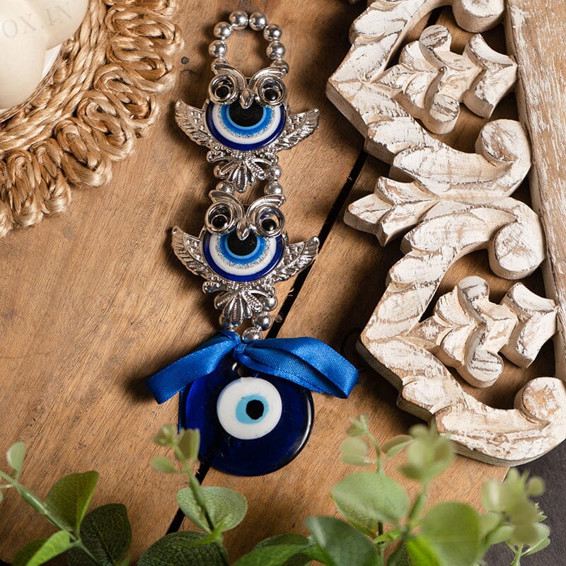 Blue Fengshui Owl (Evil Eye Car Hanging)