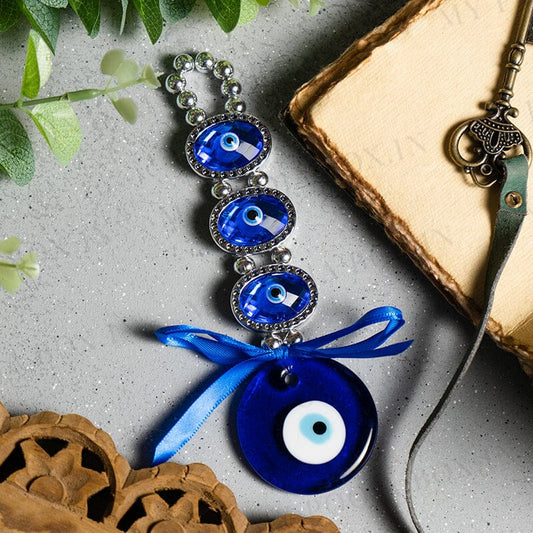 Three Crystal Evil Eye Hanging