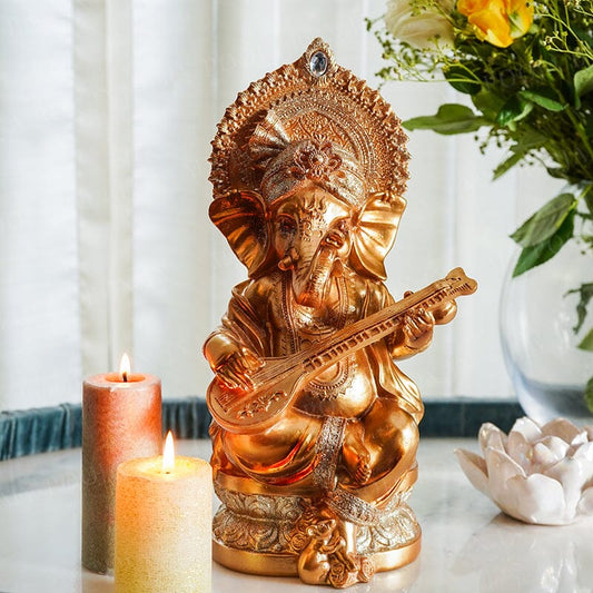 Lord Ganesha Playing Sitar Idol | Ganesh Chaturthi