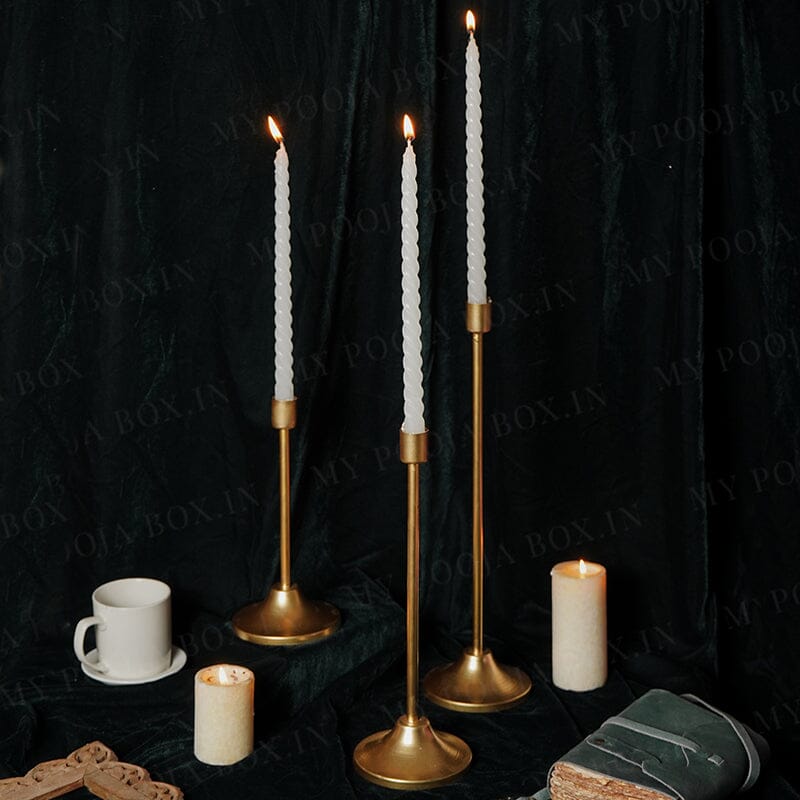 Candle Stand set of 3 Gold