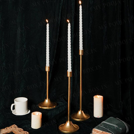 Candle Stand set of 3 Gold