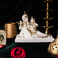 Radha Krishna Gold Plated Marble Idol