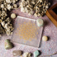 Selenite Charging Plate - Hexagon Meta-trons Cube with Flower of life motif