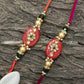 Elegant Kundan Rakhi (Set of 2)