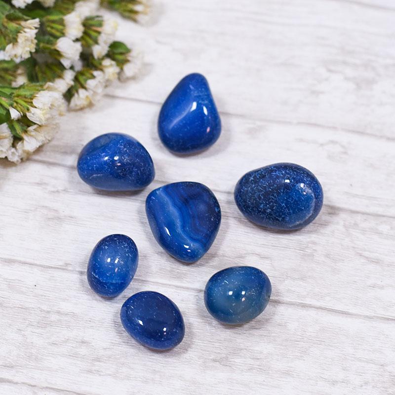 Blue Onyx Crystal Healing Tumble Stone Set