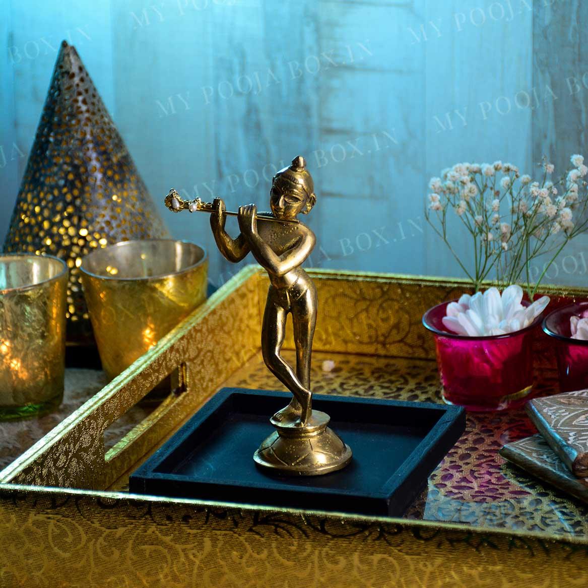 Handcrafted Brass Radha Krishna Idol/Murti