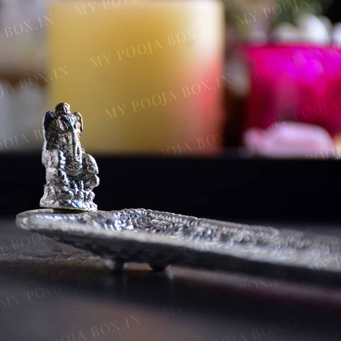 Silver Rectangular Agarbatti Stand