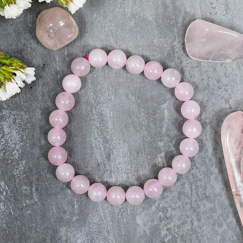 Rose Quartz Healing Crystal Bracelet – AshokaSundari Jewels