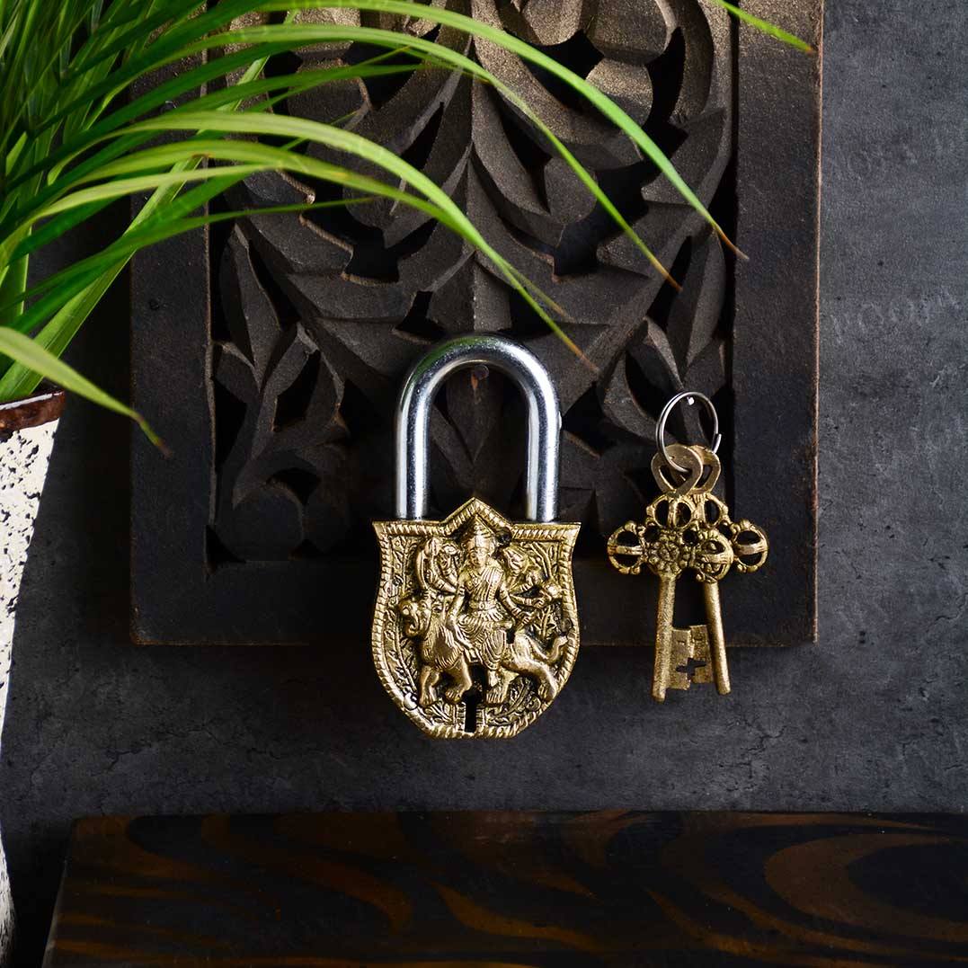 Handcrafted Brass Durga Maa lock