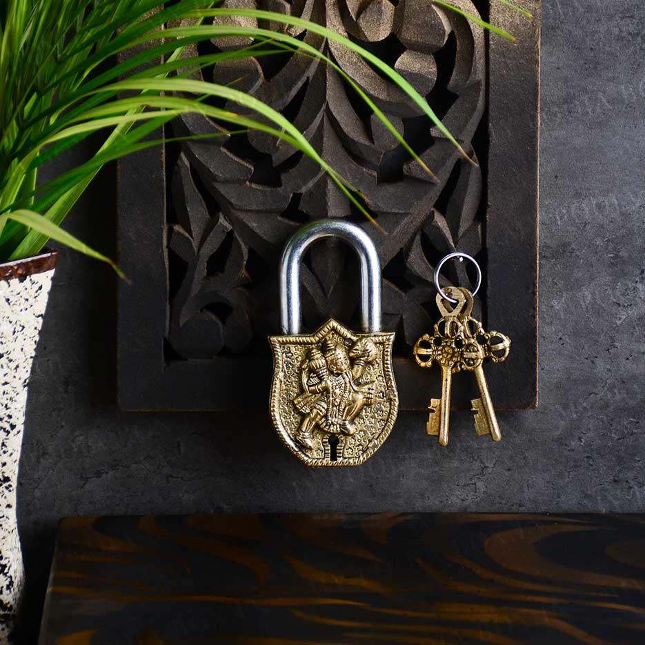 Handcrafted Brass Hanuman Ji lock