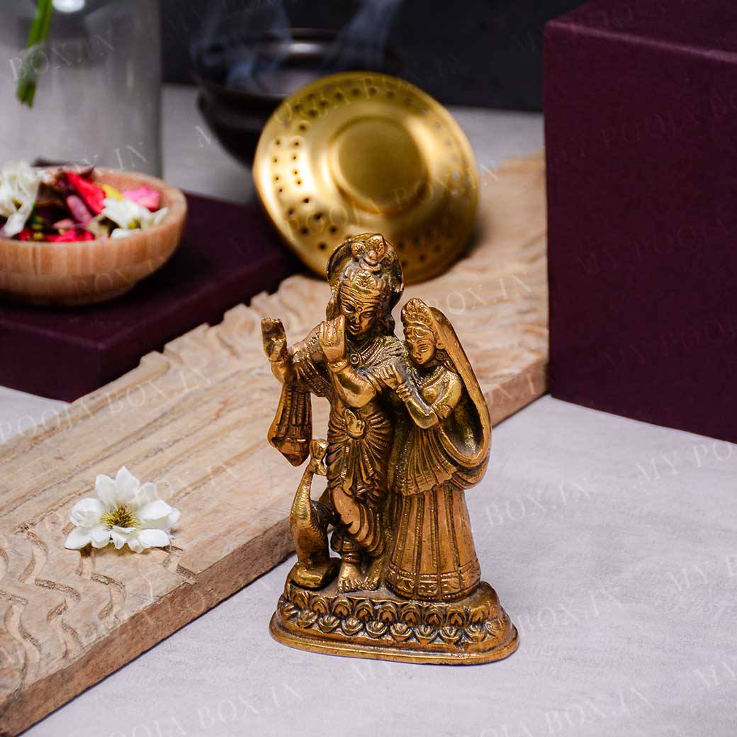 Brass Radha Kishan Idol