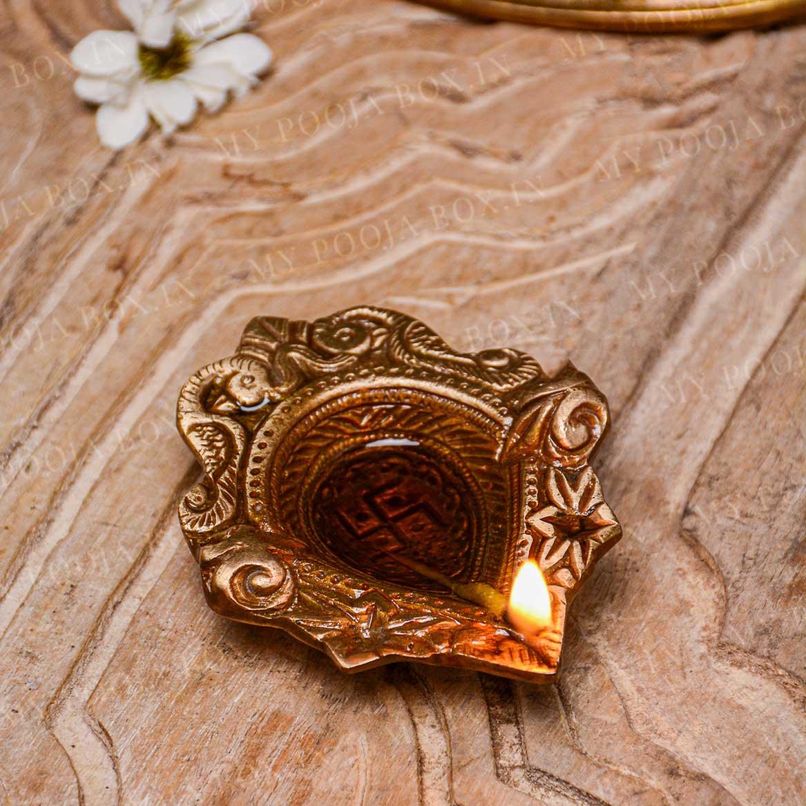 Designer Antique Brass Diya