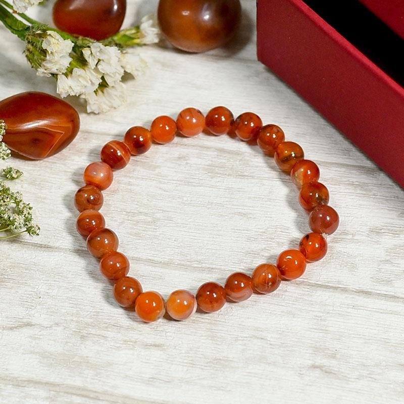 Carnelian Crystal Healing Bracelet for Stability