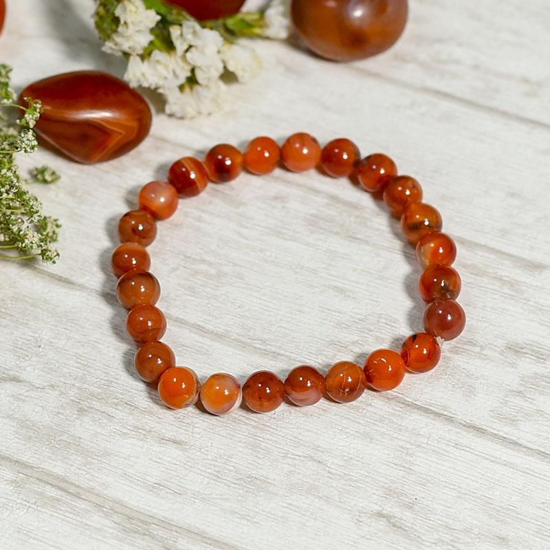 Carnelian Crystal Healing Bracelet for Stability