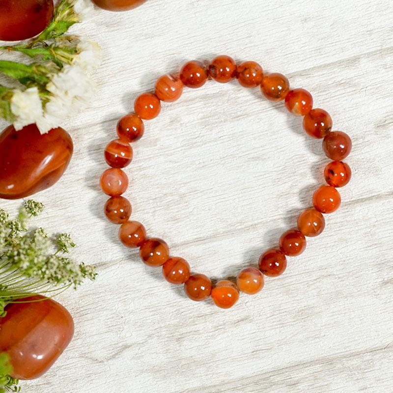 Carnelian Crystal Healing Bracelet for Stability