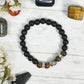 Patience and Abundance, Onyx and Tiger's Eye Guru Bead Band/Bracelet