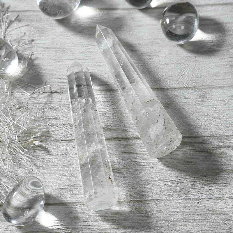 Clear Quartz Tower/Pencil (Set of 2) | The Universal Crystal