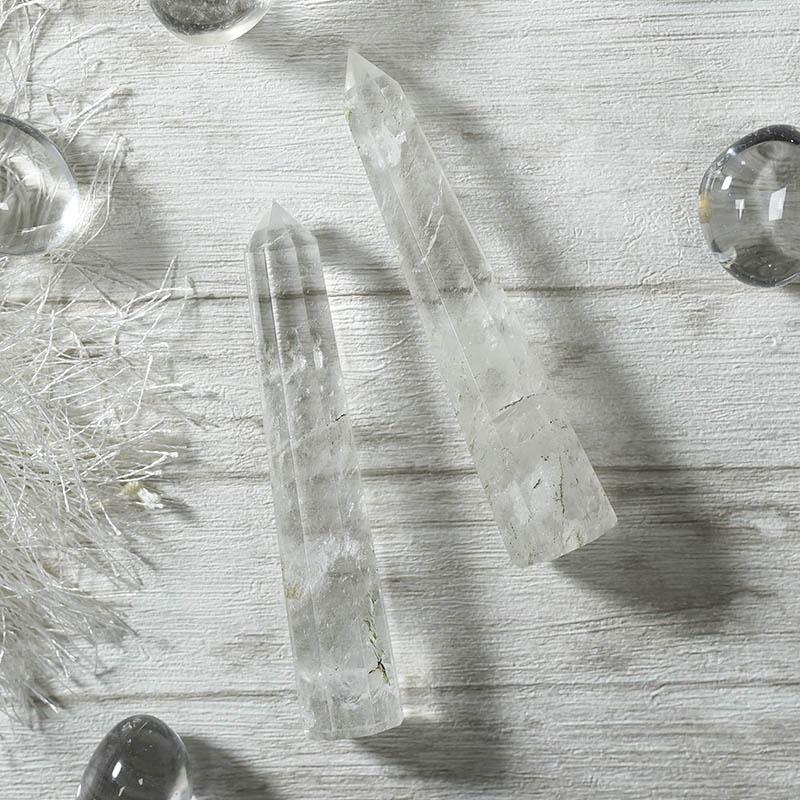 Clear Quartz Tower/Pencil (Set of 2) | The Universal Crystal