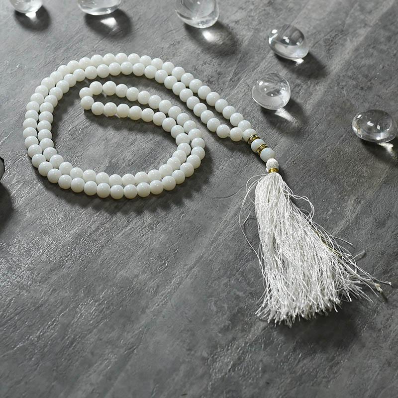 Elegant Pearl Mala with Tassels