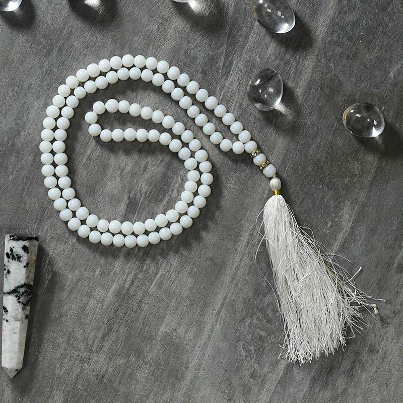 Elegant Pearl Mala with Tassels