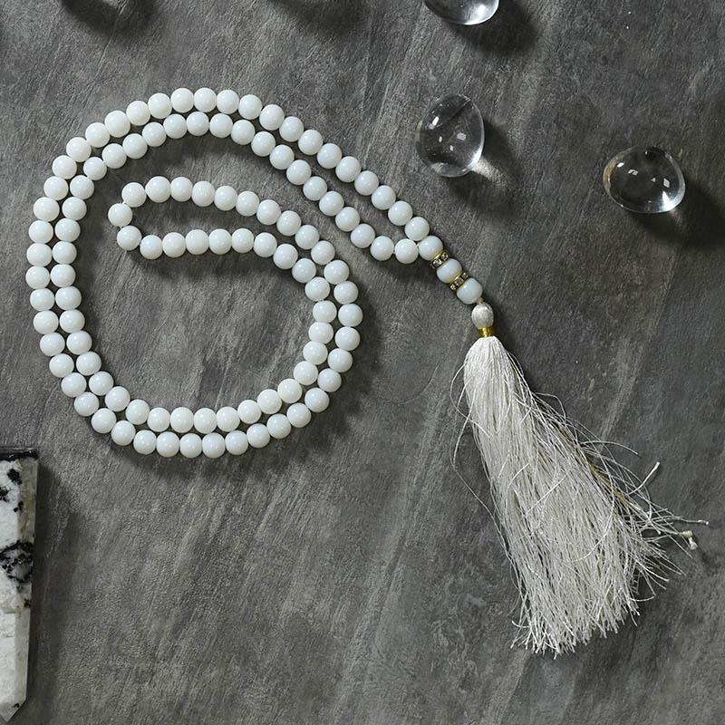 Elegant Pearl Mala with Tassels