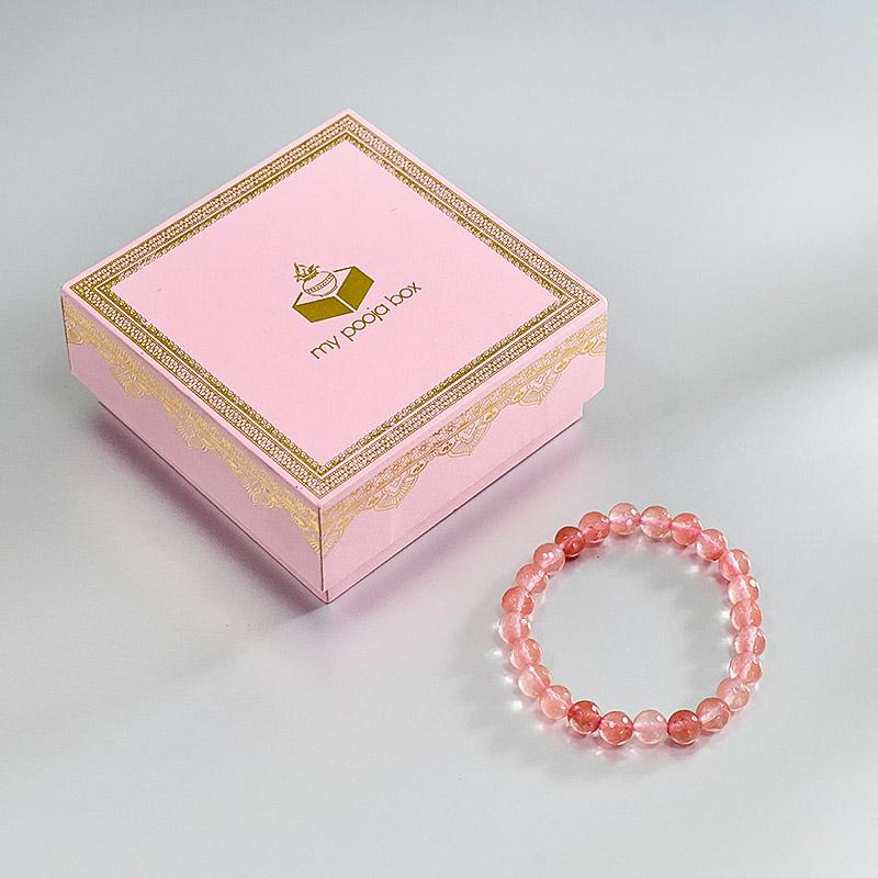 Cherry Quartz Bracelet for Anxiety Relief