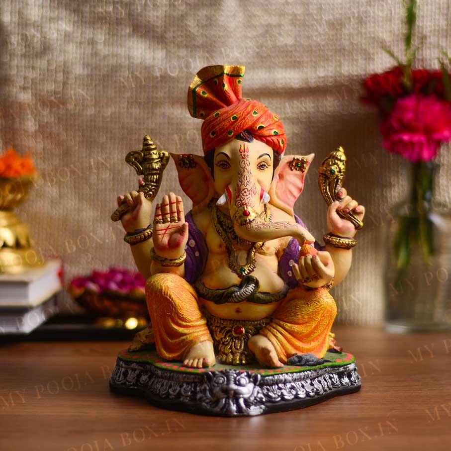 Buy Admirable Lord Ganesha Showpiece Online in India - Mypoojabox.in