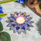 Blue and White Crystal Floral Tea-Light Candle Holder