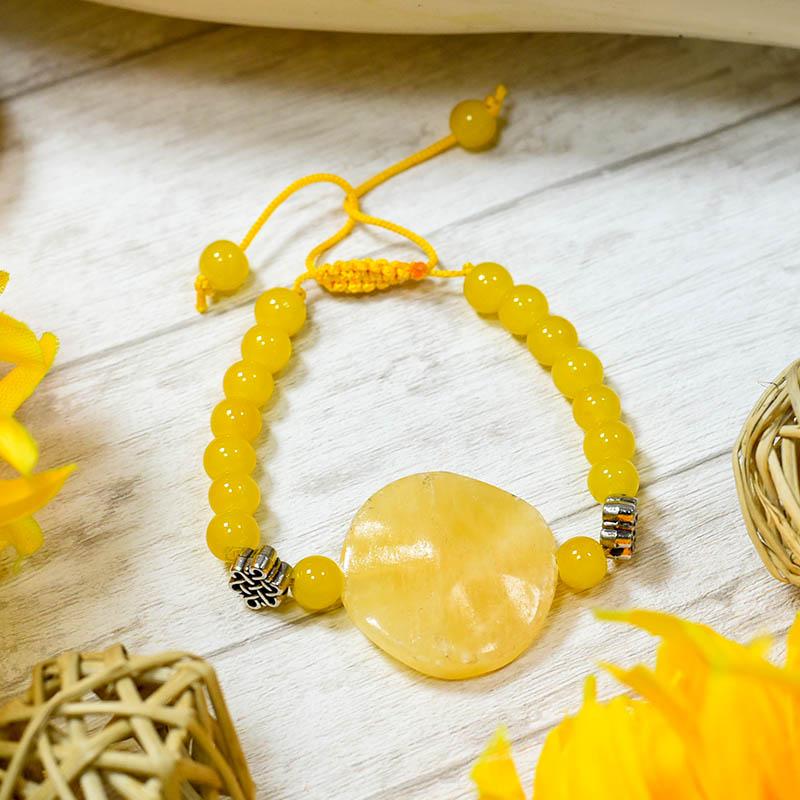 Citrine Crystal String Bracelet for Concentration