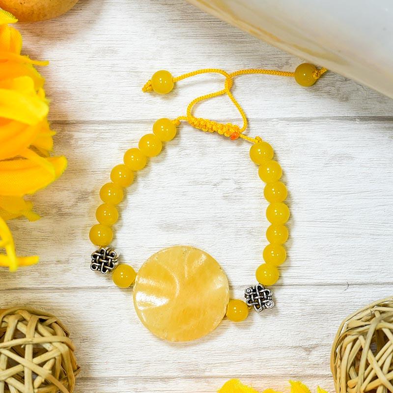 Citrine Crystal String Bracelet for Concentration