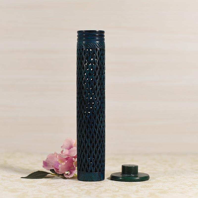 Handcrafted Latticework Marble Incense Stick Holder