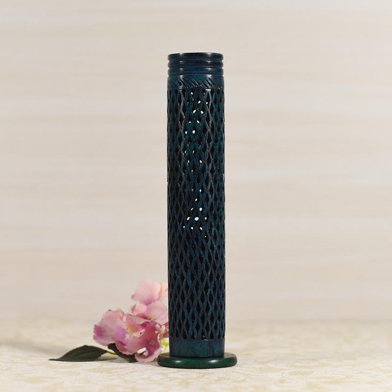 Handcrafted Latticework Marble Incense Stick Holder
