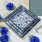 Blue Floral Serving Tray Set of 3