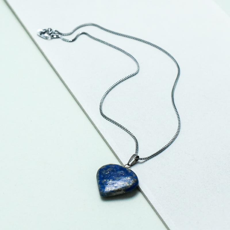 Lapis Lazuli Heart Pendant Necklace