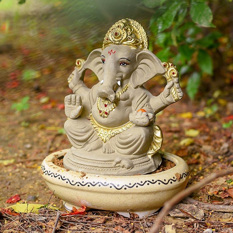 10INCH Mahabala Eco-Friendly Ganpati | Plant-A-Ganesha