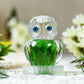 Green Crystal Owl Figurine Paperweight Table Centerpiece Home D   ecor
