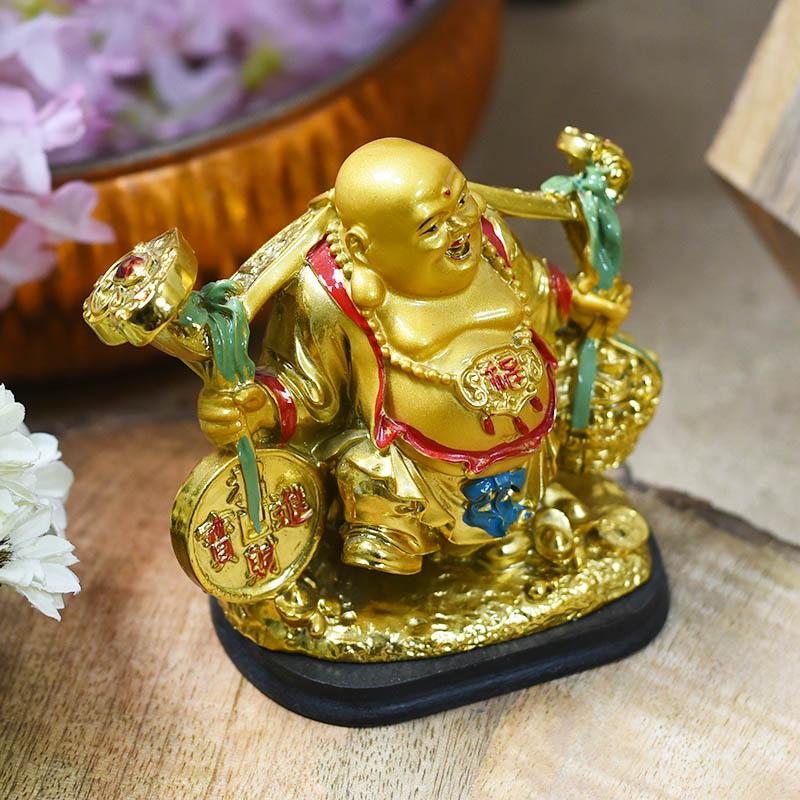 Feng Shui Golden Laughing Buddha for Wealth and Prosperity