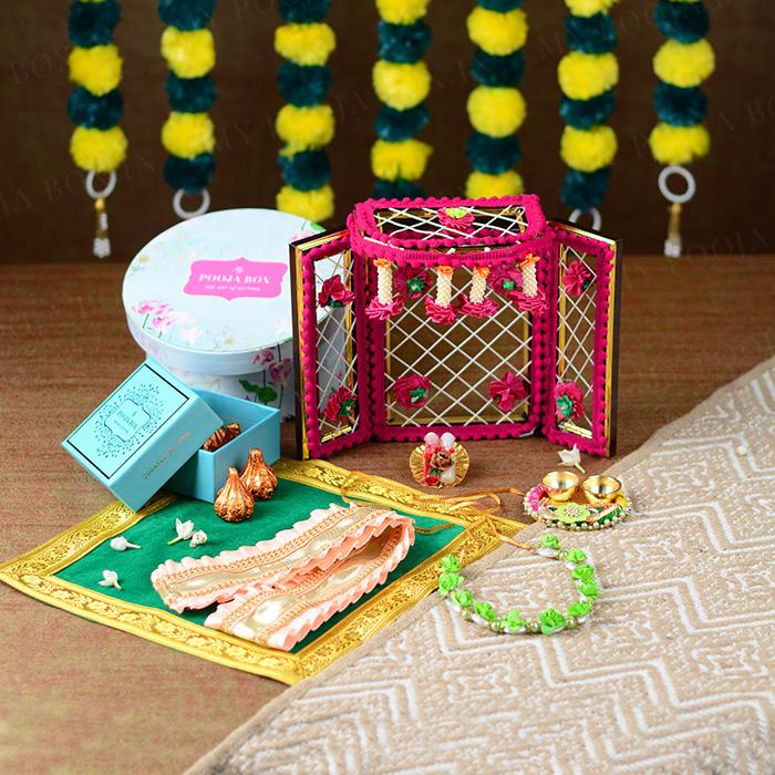 Ganpati Pooja Essentials Green Hamper