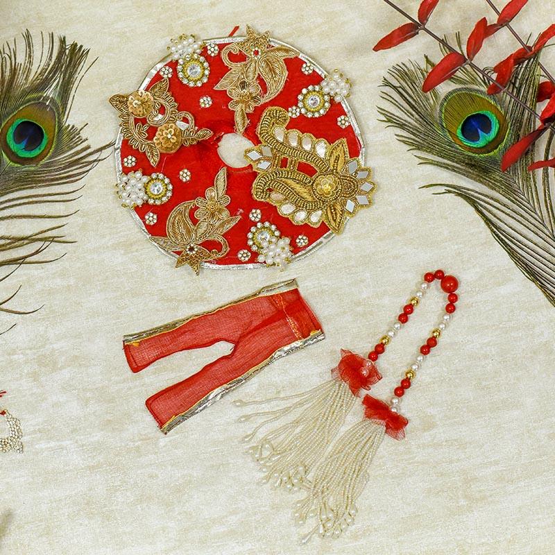 Elegant Zari Laddu Gopal Poshak